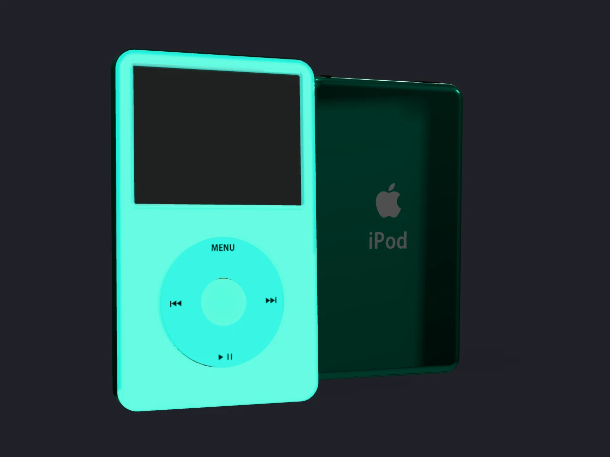 iPod Classic 7th Gen - Aqua Glow in the Dark