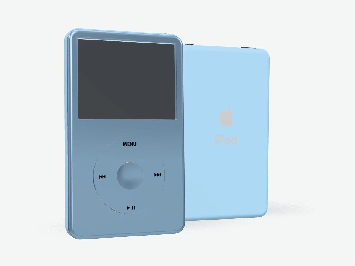 iPod 5.5 Gen Video - Baby Blue Aluminum Frame Swap