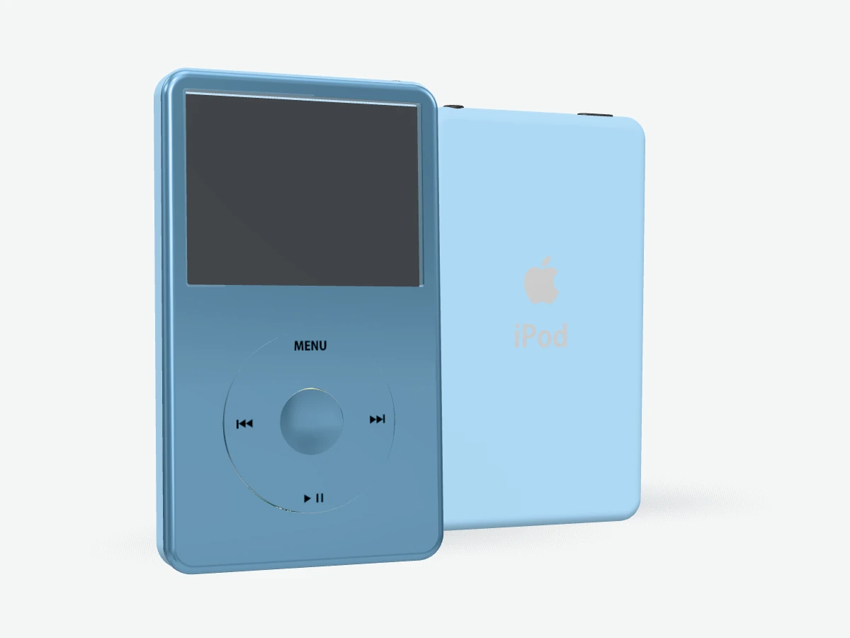 iPod 5th Gen Video - Light Blue N3 Aluminum Frame Swap