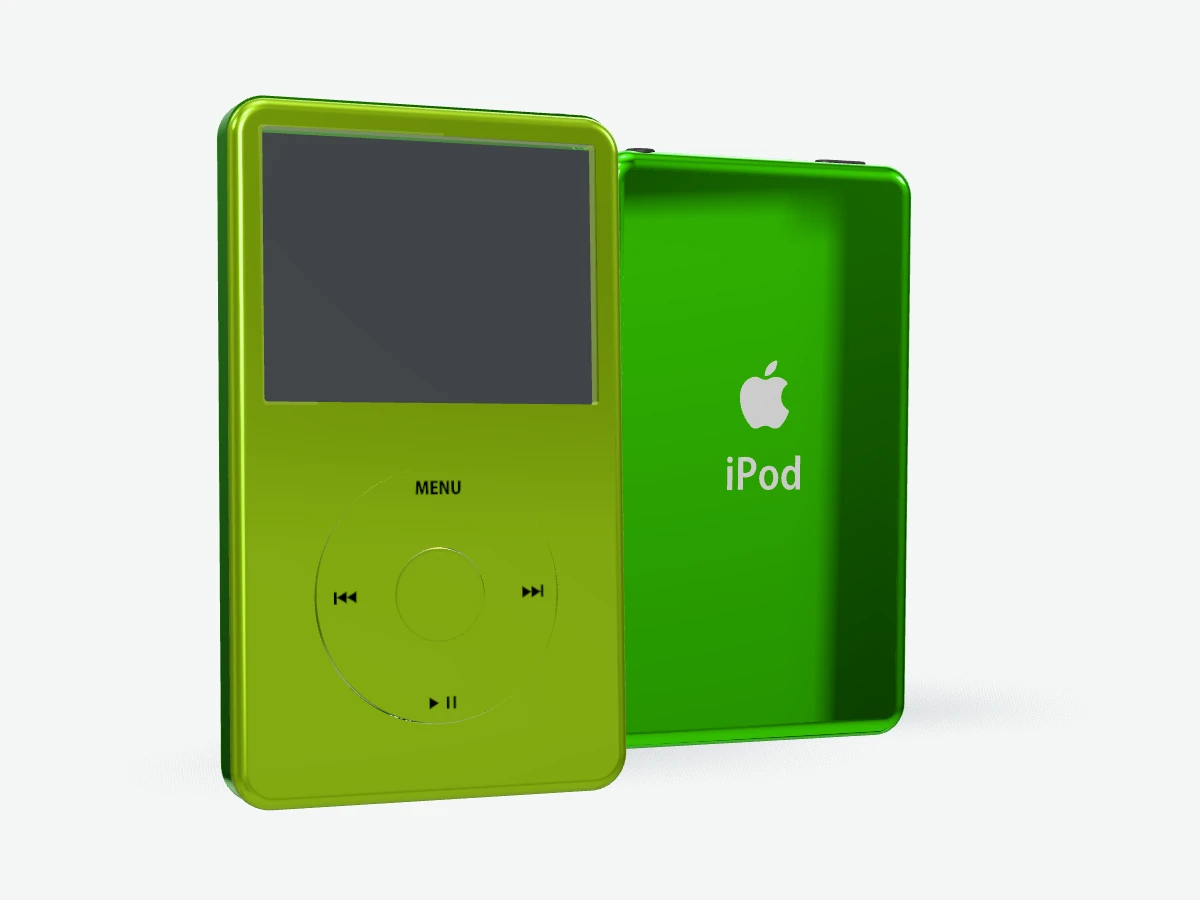 iPod 5th Gen Video - Lime Green Aluminum Frame Swap