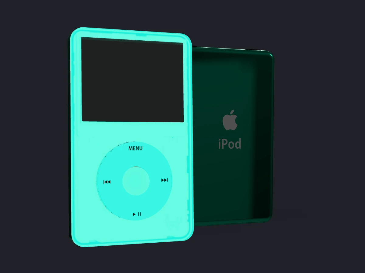 iPod 5.5 Gen Video - Aqua Glow in the Dark